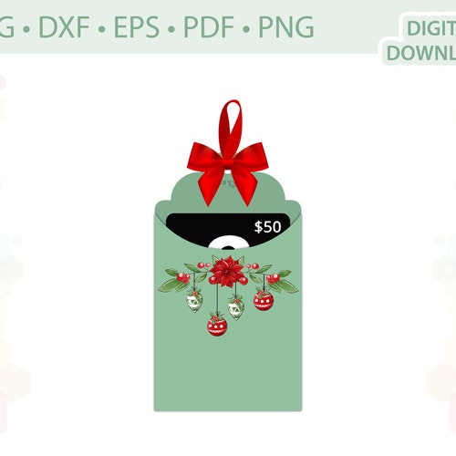 Bag Gift Card Holder Digital Download SVG & Pdf Etsy