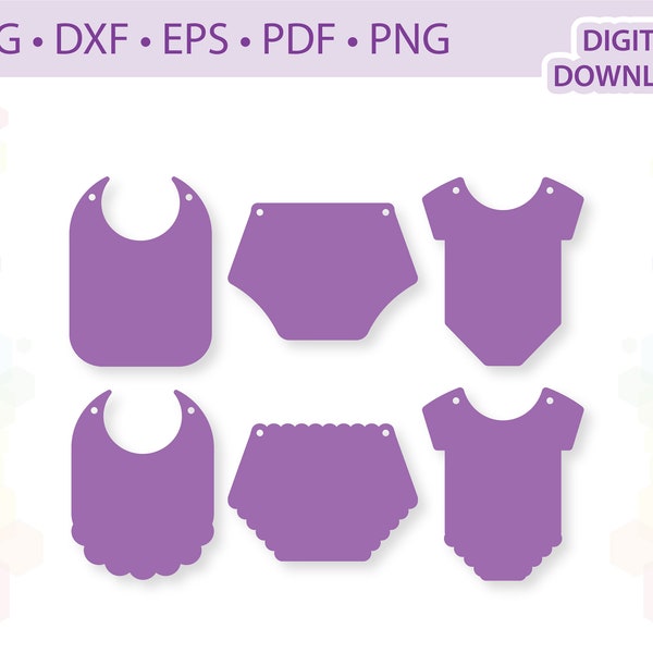Baby Clothes Bunting banner template .svg .dxf .eps .pdf .png