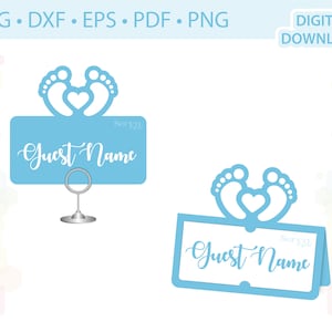 Baby Shower Platz Namenskarte Vorlage .svg .dxf .eps .pdf .png