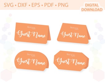 Basic Place card templates .svg .dxf .eps .pdf .png