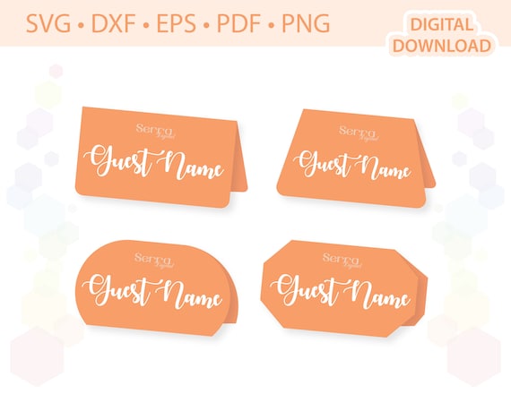 Basic Place Card Templates .svg .dxf .eps .pdf .png | Etsy
