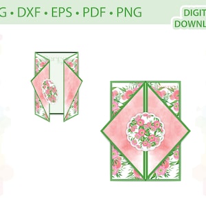 Gate-Fold Card modello .svg .dxf .eps .pdf .png