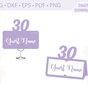 30e verjaardag plaatskaart, 30e verjaardag plaatskaart, dertig plaatskaart, dertig naamkaartsjabloon .svg .dxf .eps .pdf .png