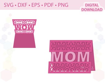 Mom card Mother's day card template .svg .dxf .eps .pdf .png