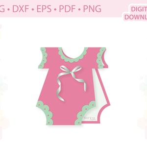 女の子のベビーシャワーカード招待状テンプレート .svg .dxf .eps .pdf .png