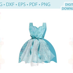 Dress shaped Card Invitation template .svg .dxf .eps .pdf .png