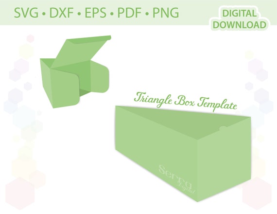 Download Cake Slice Box Template Favor Box Gift Box Cut File Svg Dxf Eps Pdf Png Favor Bags Containers Paper Party Supplies Safarni Org