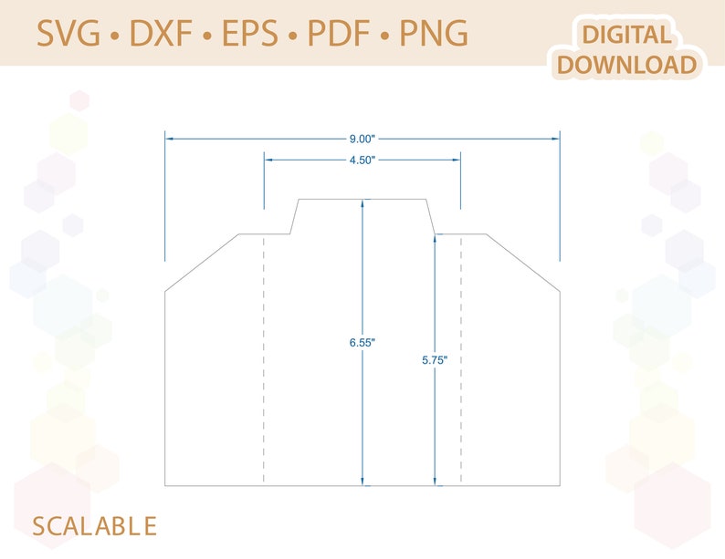 Shirt card template .svg .dxf .eps .pdf .png | Etsy
