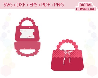 Purse Gift card holder Gift card envelope template .svg .dxf .eps .pdf .png