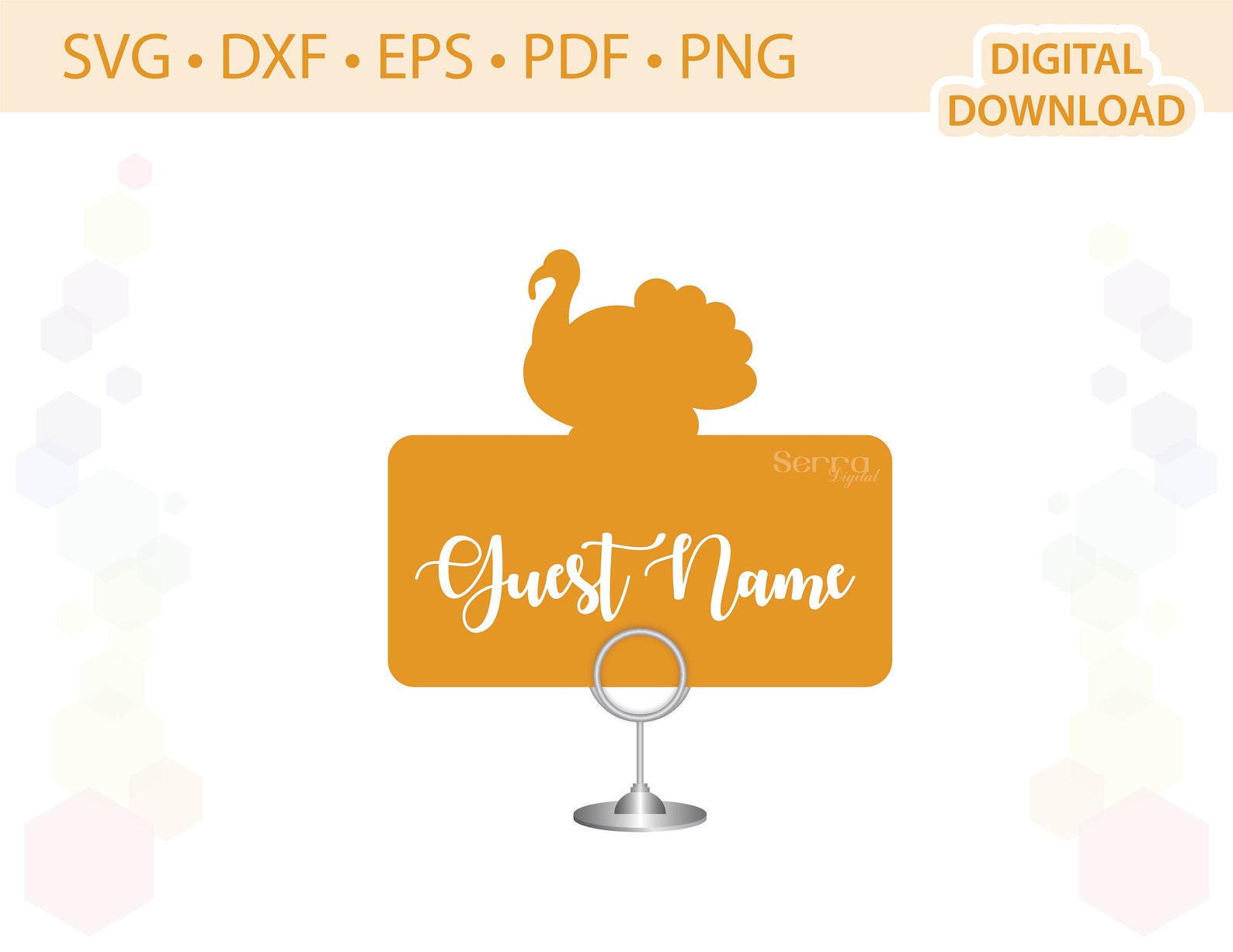 Turkey Place card Thanksgiving Place card template .svg .dxf | Etsy
