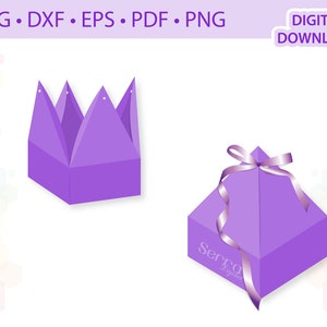 Pyramid Favor Box template .svg .dxf .eps .pdf .png