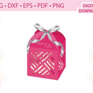 Geometric Favor Box template .svg .dxf .eps .pdf .png
