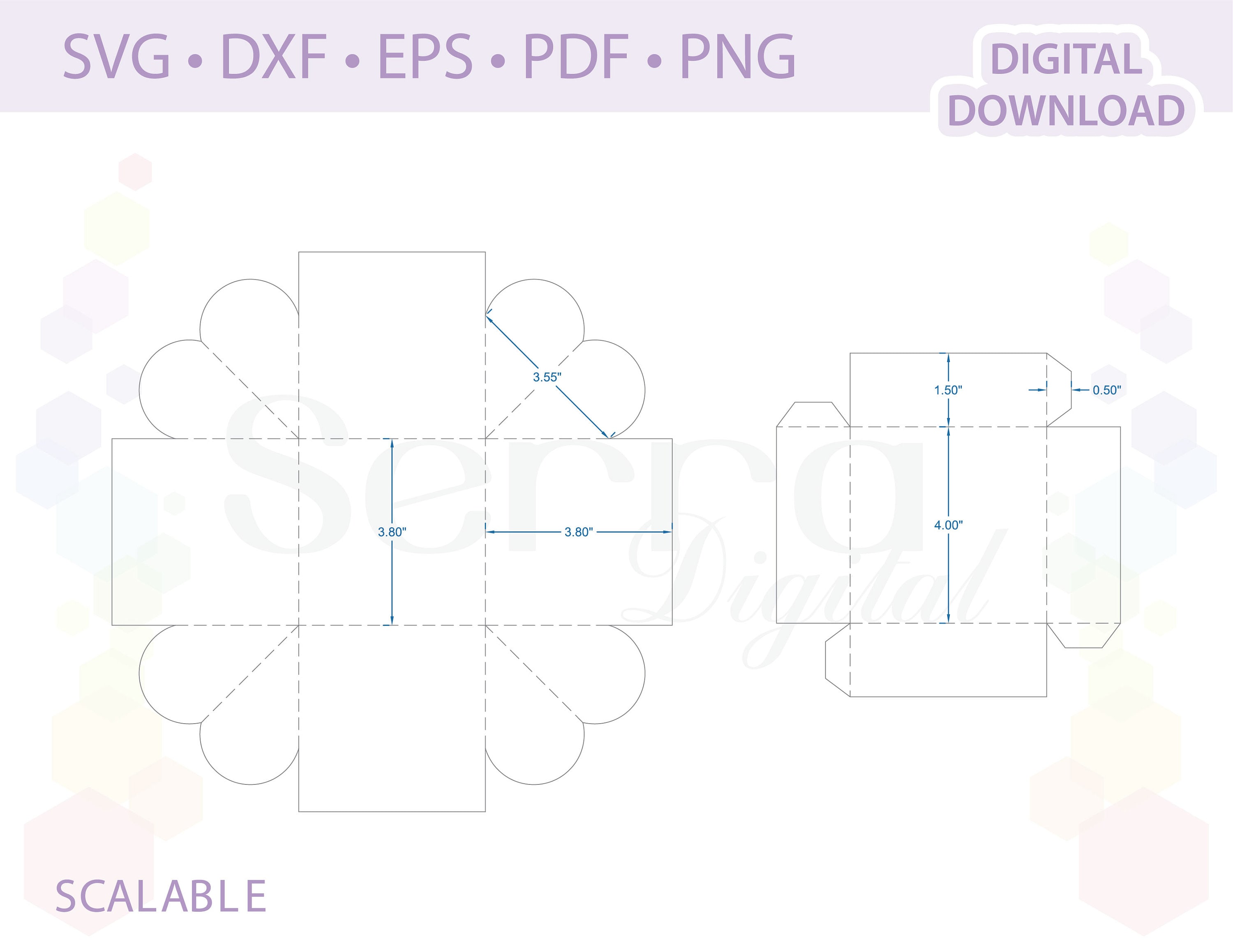 Square Explosion Box Square Explosion Box Templates .svg .dxf .eps .pdf .png - Etsy