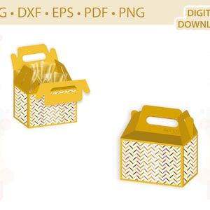 Gable Box Favor Box template .svg .dxf .eps .pdf .png