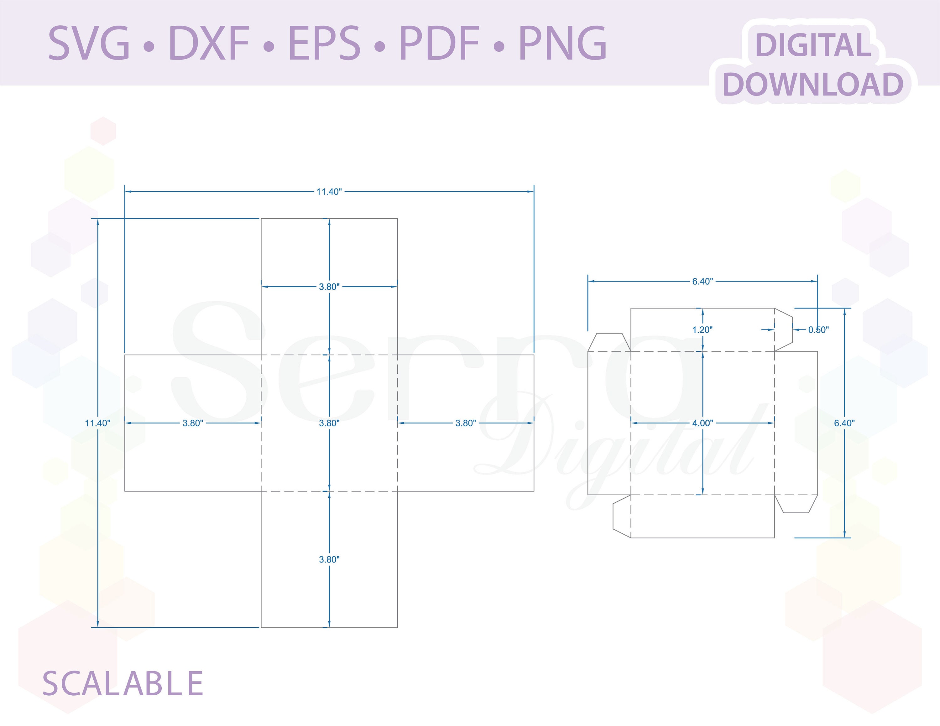 Square Explosion Box Templates .svg .dxf .eps .pdf .png - Etsy