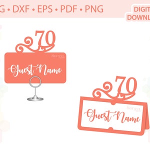 70e verjaardag plaats kaart, 70e verjaardag plaats kaart, zeventigste verjaardag plaats naam kaart sjabloon .svg .dxf .eps .pdf .png