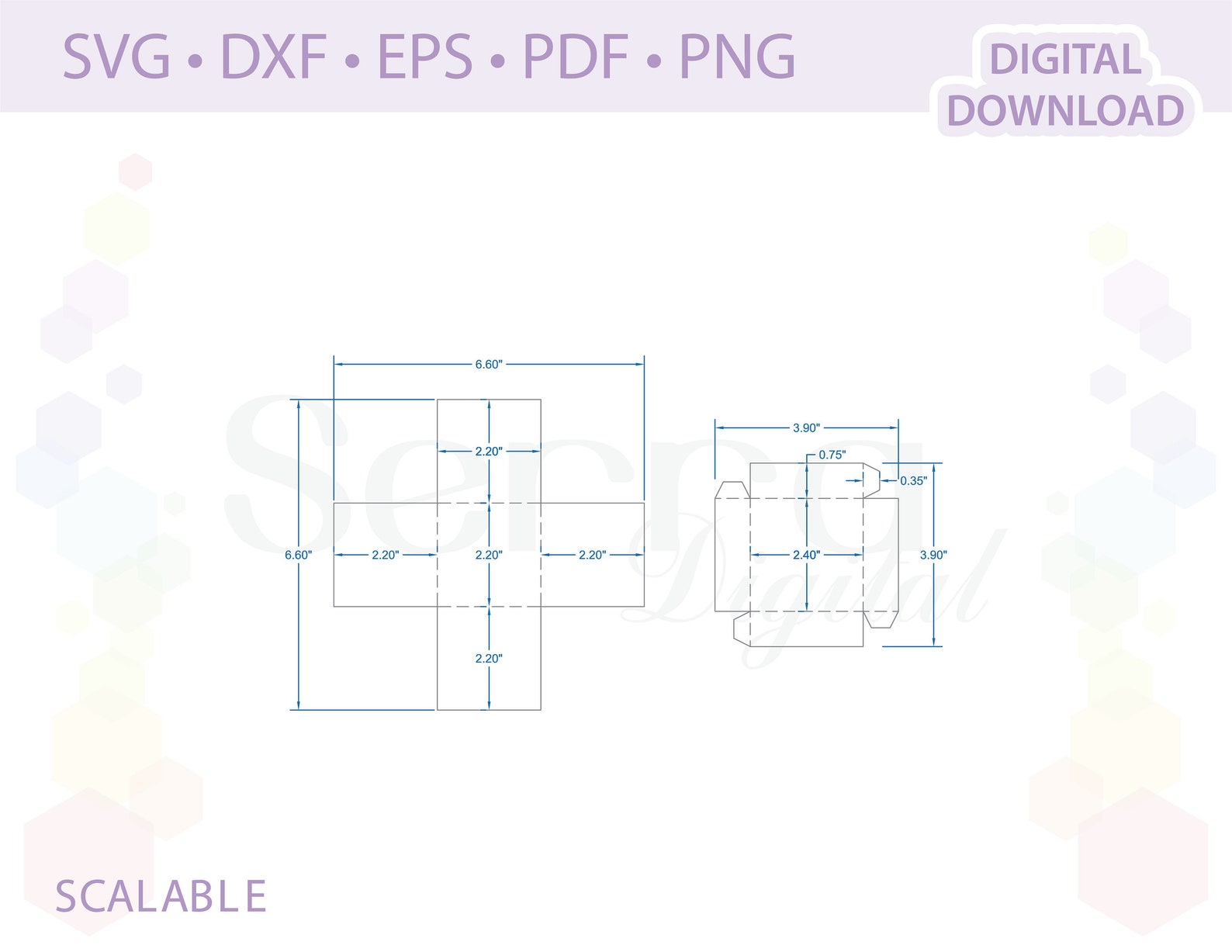Square Explosion Box Square Explosion Box Templates .svg .dxf .eps .pdf .png - Etsy