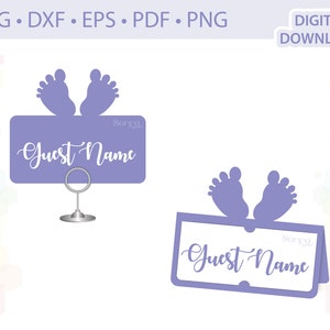 Babyfüße Platzkarten Vorlage .svg .dxf .eps .pdf .png