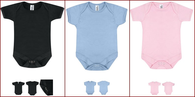 Plain Baby Grows Baby Bodysuit 3 Pack #2