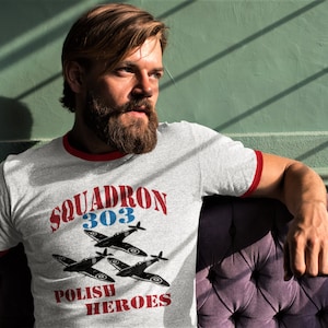 Koszulka T-Shirt Dywizjon 303 Squadron 303 Spitfire Polish Poland