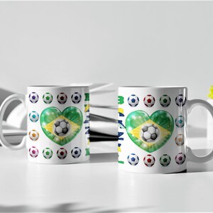 Football Mug Cup Brazil Gift Presend Birthday