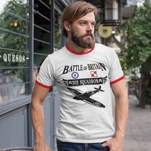 Koszulka T-Shirt Dywizjon 303 Squadron 303 Spitfire Polish Poland England