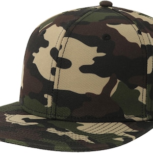 Camouflage Caps Atlantis Deck 6 Panel Flat Visor