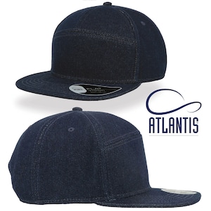 Denim Caps Atlantis Deck 7 Panel Flat Visor