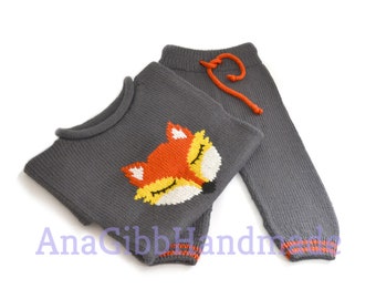 Cheeky Fox Set - Jumper and Bloomers