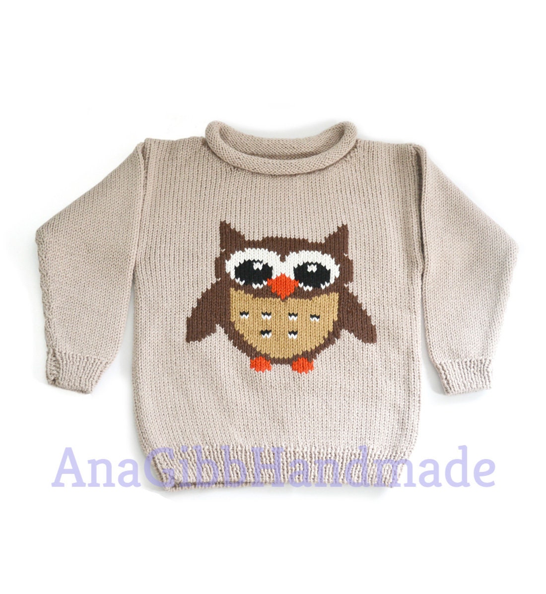 Pull à Capuche Fille Fat Face - Tricoté Hibou Grosse Face - Taille 10-11 Ans Beige