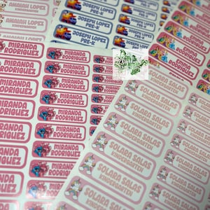 Back to School Label Sticker Sheet | Custom Name Stickers | School Stickers | School Supplies Labels | Teachers | Student Stickers