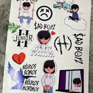 Junior H Sticker Sheet | Junior H | Sad Boyz 4Life | Sad Girlz 4Life | Stickers | Decals