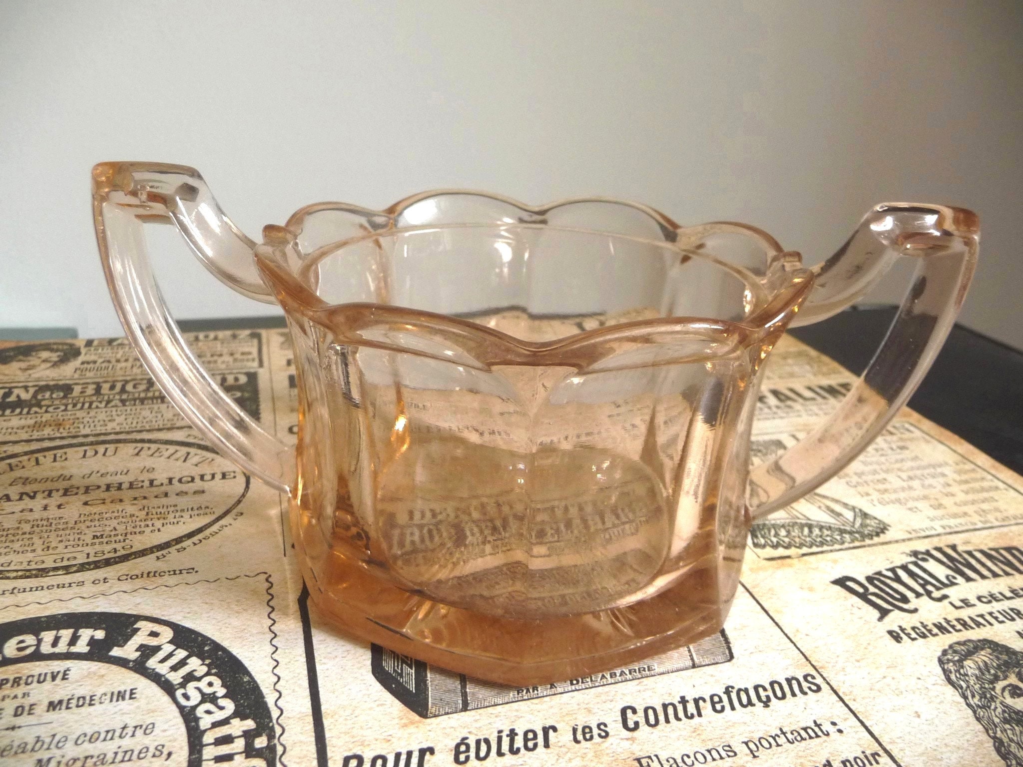 Coupelle Verre Rose, Compotier Vintage, Vide Poches, Coupe Friandises, Coupe Ancienne