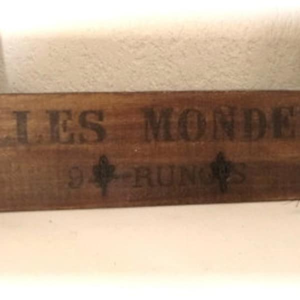 Planche gravée " halles Mondetour _- Rungis " porte clefs, déco murale, vintage