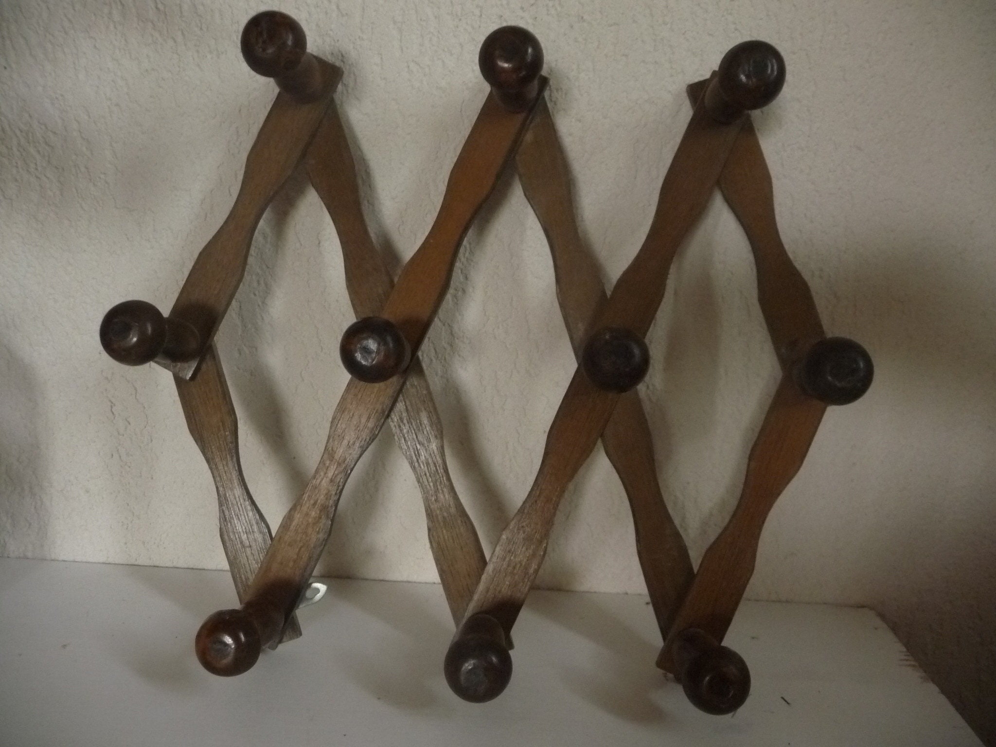 Porte Manteaux Vintage, Porte Pliable, Cintre en Bois