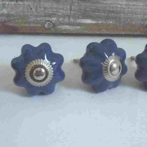 Lot de 4 boutons de porte, meuble, poignées de porte, céramique, déco