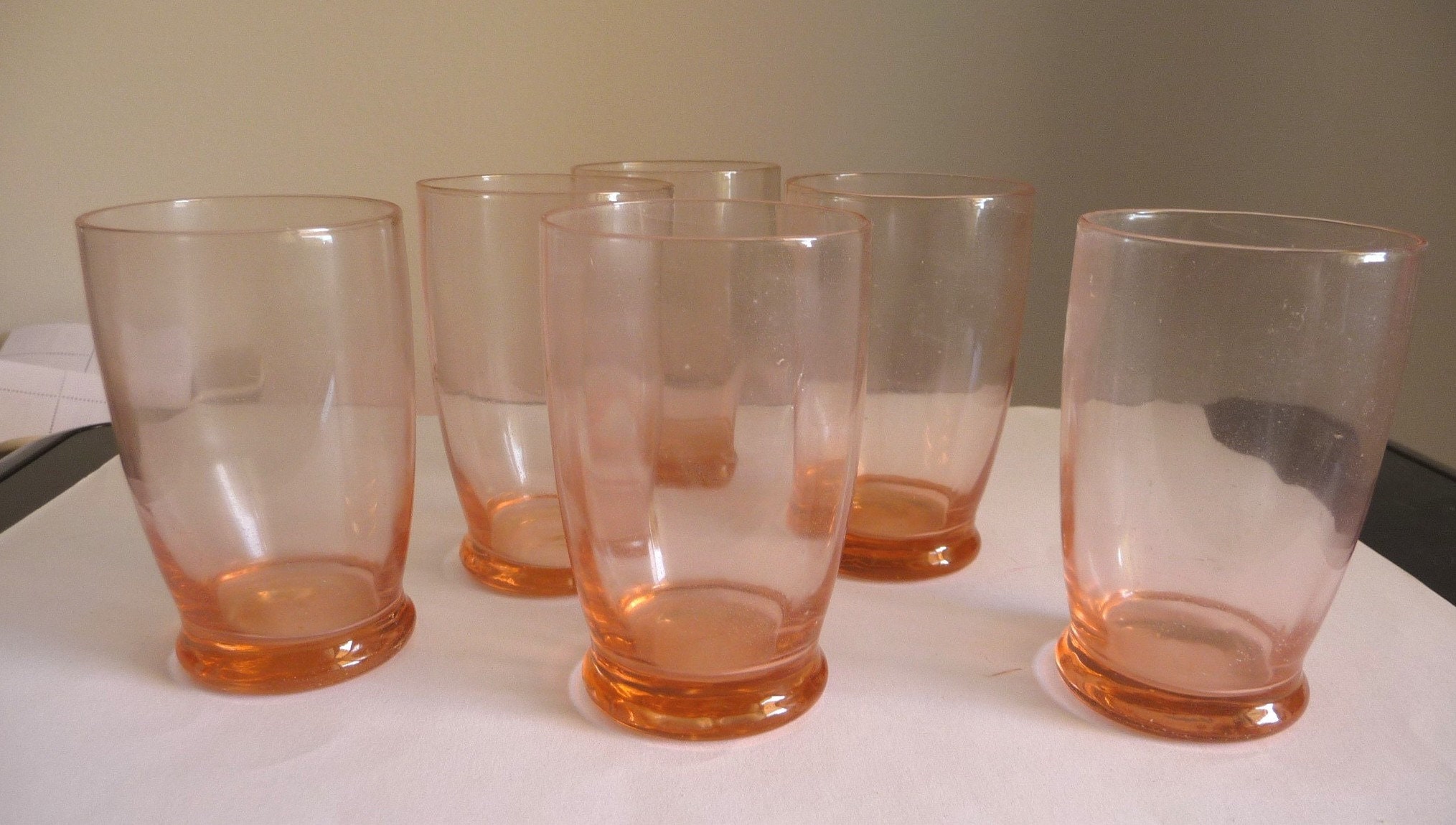 Ensemble de 6 Verres à Apéritif ou Digestif Vintage Anciens Roses