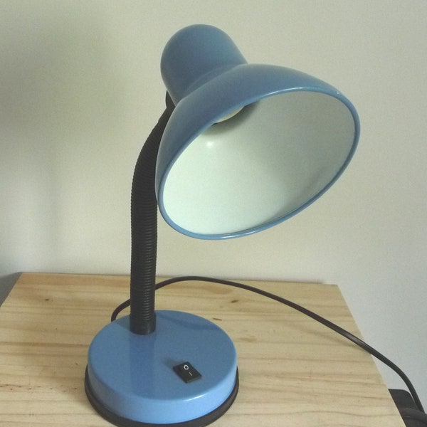 Lampe de bureau vintage bleue,lampe bras pliable,lampe enfant
