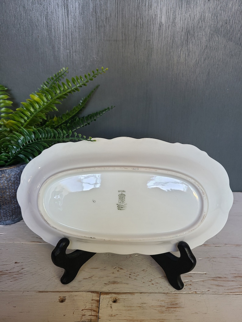 Vintage Oval Hand Painted Serving Dish Floral Pattern Germany Etsy