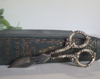 Antique Silver Detail Handle German Shears