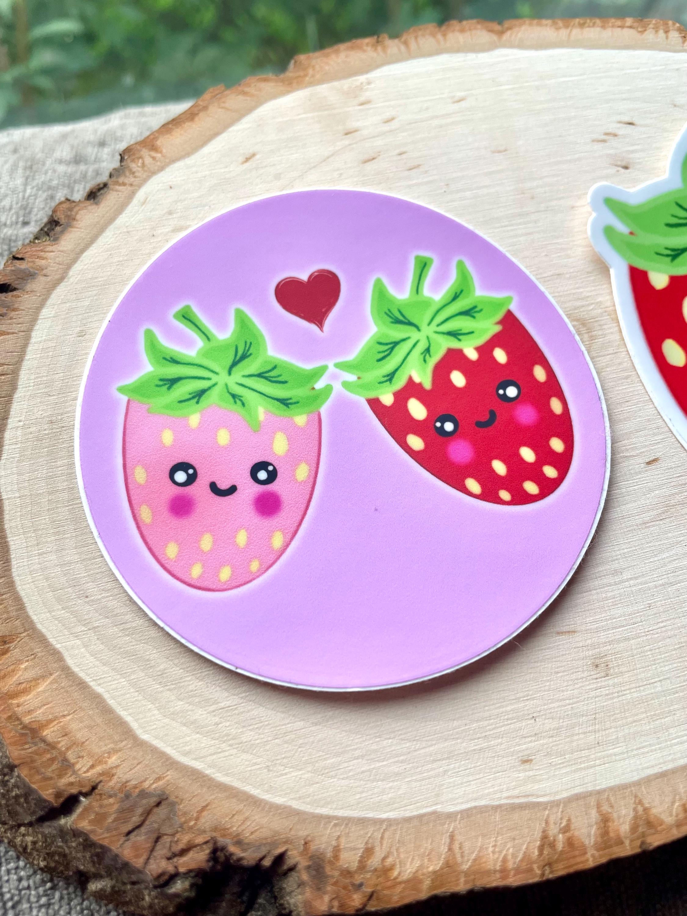 Cute Strawberry Stickers Set: Vinyl Decal Waterproof | Stickers for ...