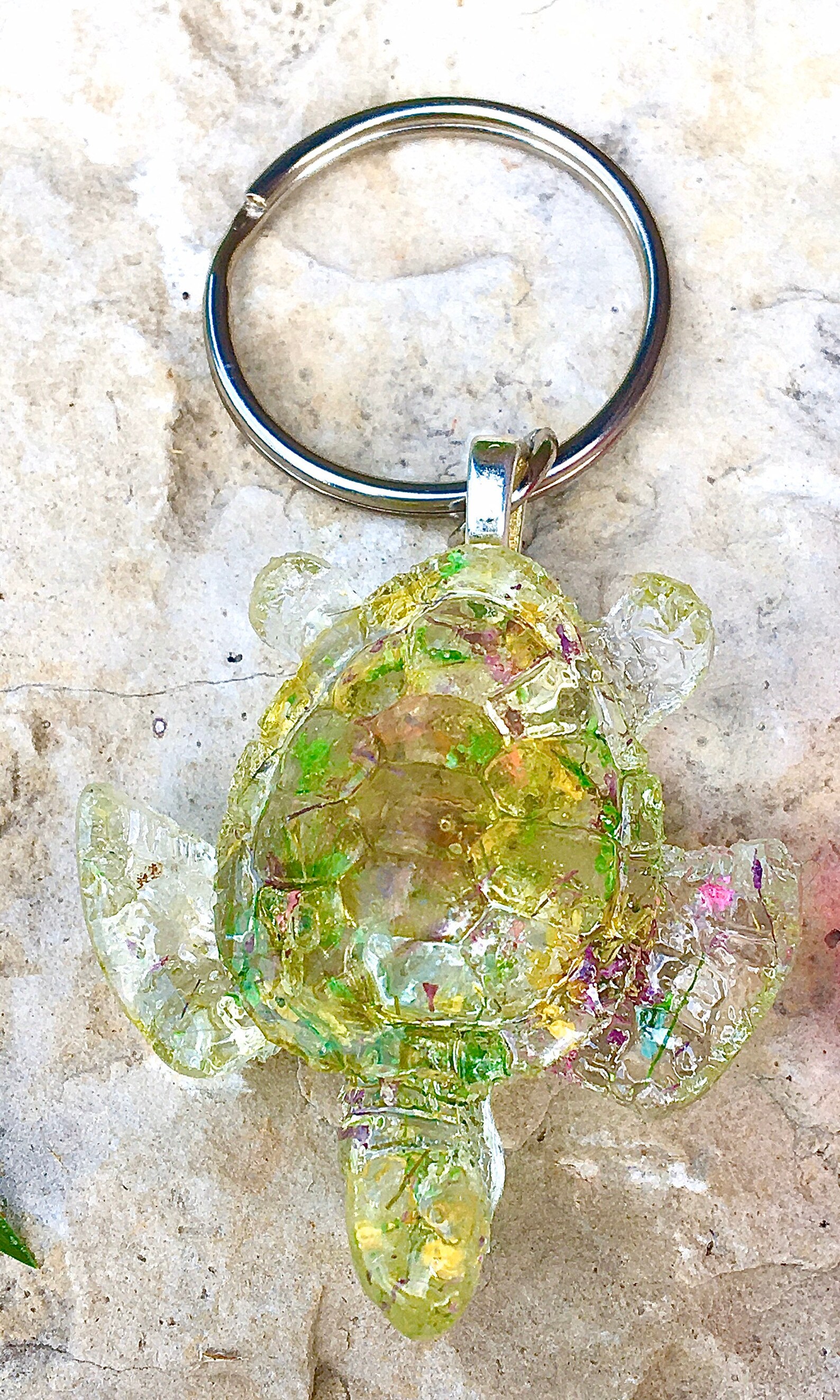 Resin Turtle Keychains Sea Turtle Keyring Ocean Keychain | Etsy