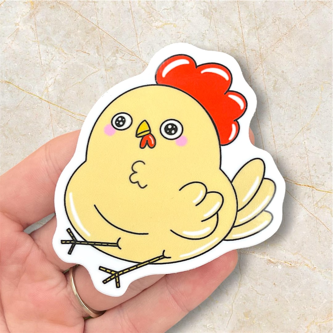 Chicken Vinyl Sticker - Etsy