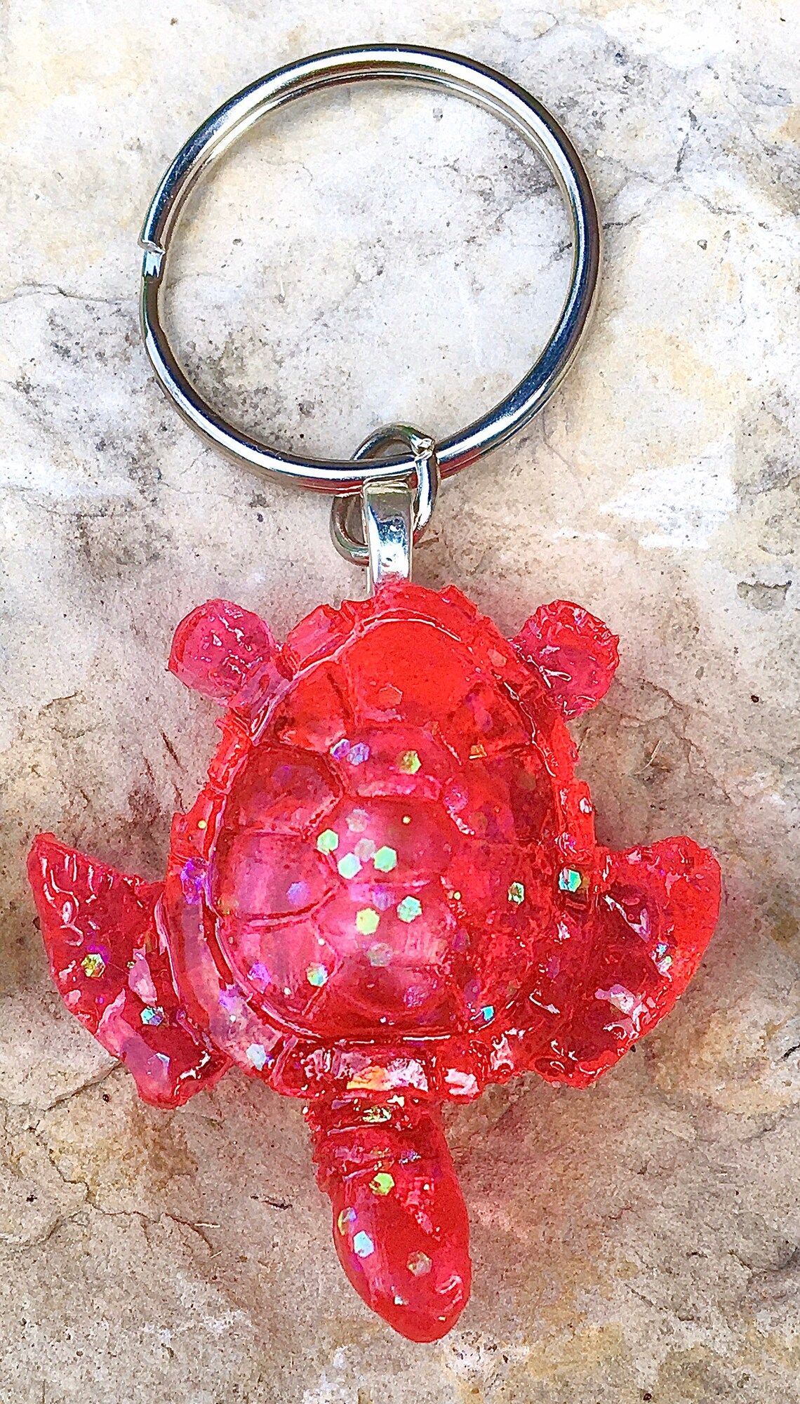 Resin Turtle Keychains Sea Turtle Keyring Ocean Keychain | Etsy