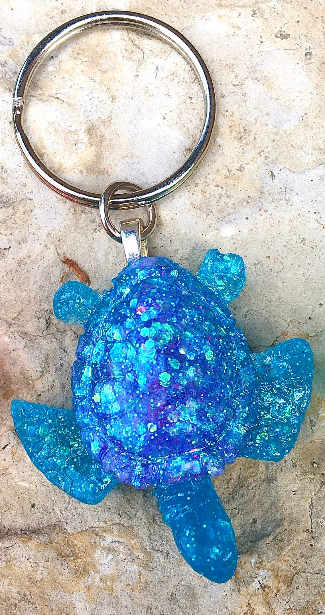 Resin Turtle Keychains Sea Turtle Keyring Ocean Keychain | Etsy