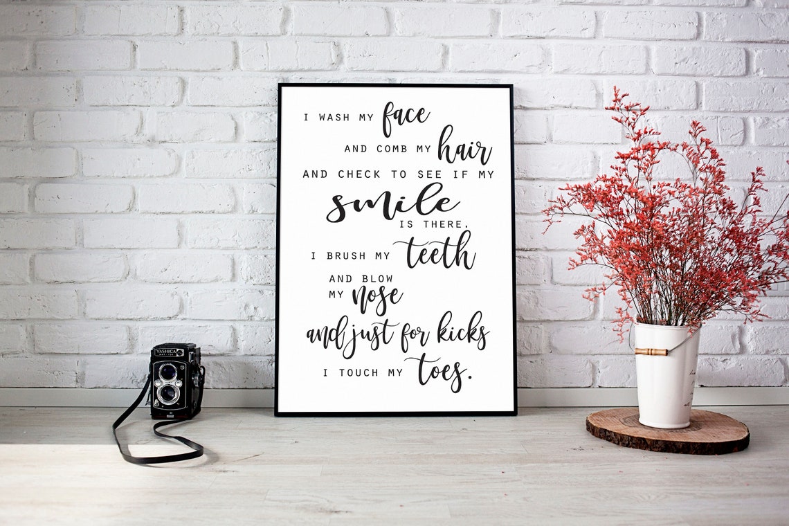 Bathroom Decor the Bathroom Poem Bathroom Wall Decor | Etsy