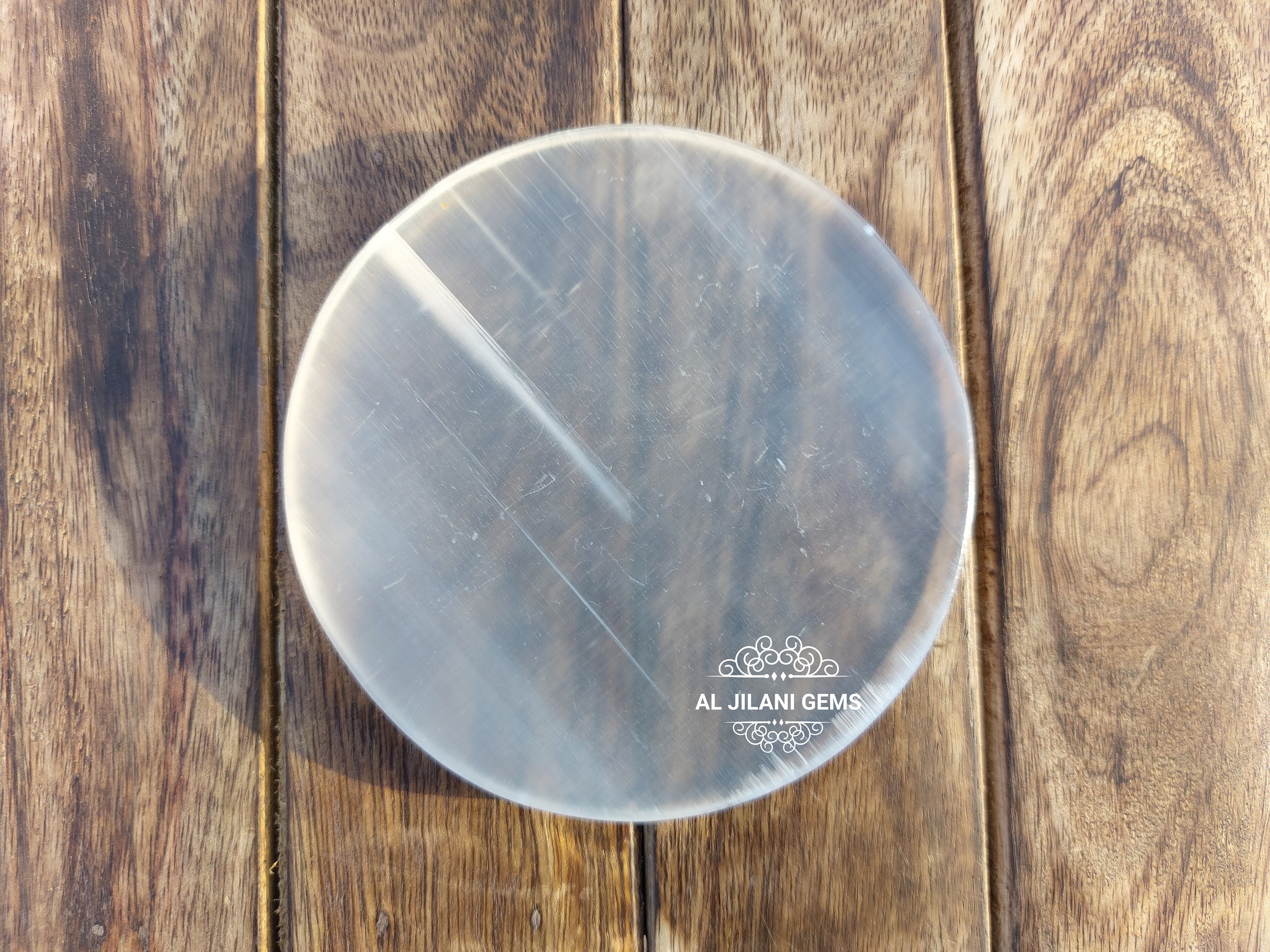 セレナイトチャージングディスク：研磨クリスタルクレンジングプレート