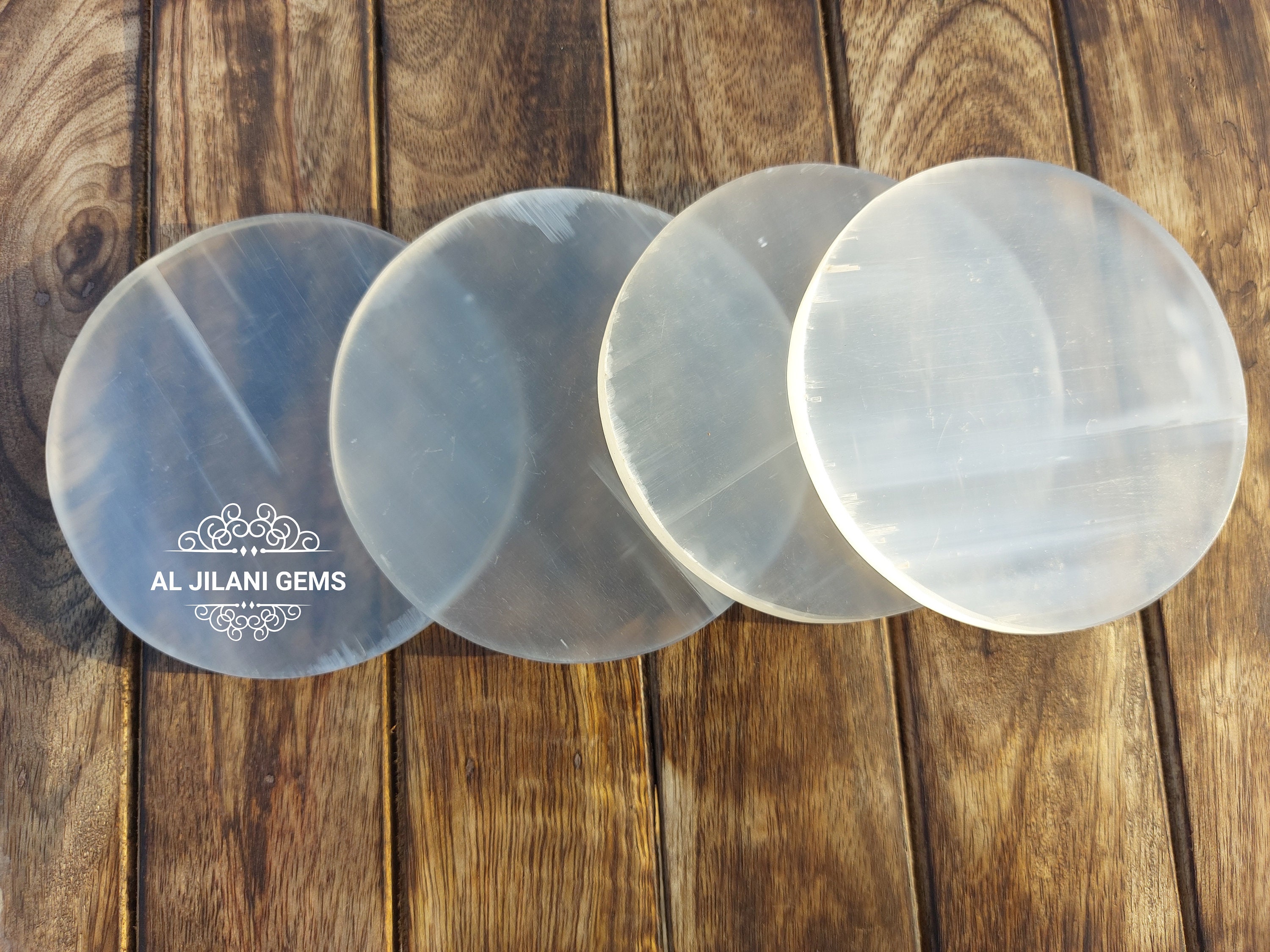 セレナイトチャージングディスク：研磨クリスタルクレンジングプレート