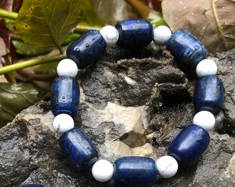 Lapis and Howlite Bracelet