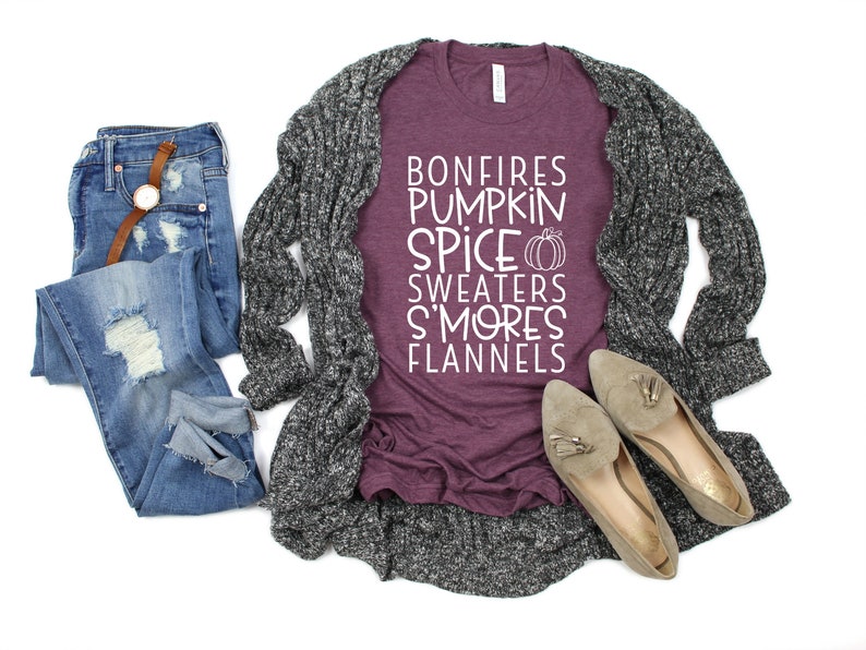 Bonfires Pumpkin Spice Sweaters Smores Flannels,Pumpkin Spice Shirt,Fall Shirt,Womens Fall Shirt,Fall Shirt For Women,Halloween Shirt